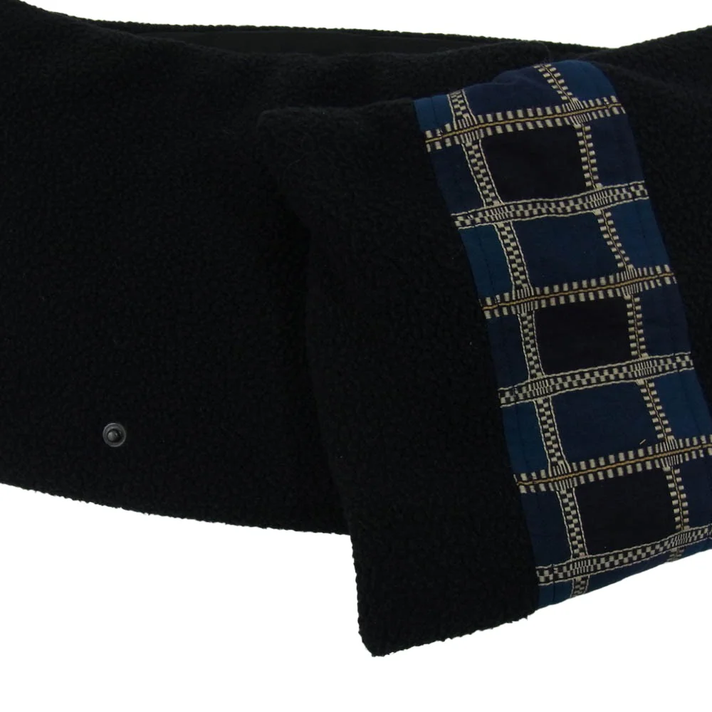 KUON クオン 252GD071417 High Pile Fleece Scarf ハイパイル フリース スカーフ 中綿 マフラー ブラック系【極上美品】【中古】 - Image 4