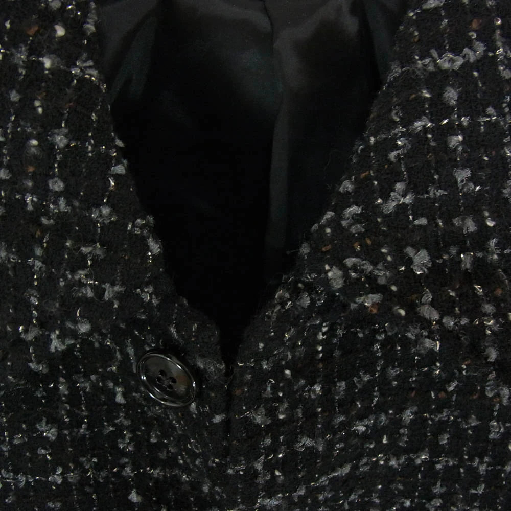 ユハ 10220701-1 FANCY TWEED SHIRT JACKET ファンシー ツイード シャツ ジャケット ブラック系 4【極上美品】【中古】 - Image 3