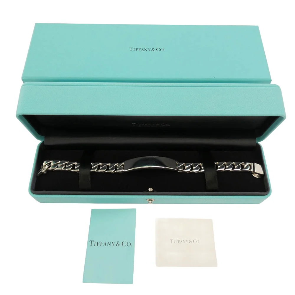 TIFFANY&Co. ティファニー 【新品仕上げ済】ID プレート 喜平チェーン シルバー ブレスレット シルバー系【極上美品】【中古】 - Image 7