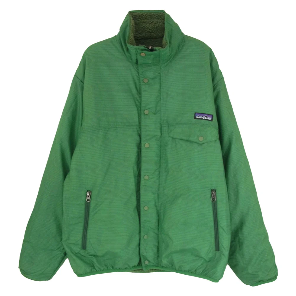 patagonia パタゴニア Reversible Snap-Zip Jacket リバーシブル スナップ ジップ ジャケット グリーン系 サイズ表記無【中古】 - Image 3