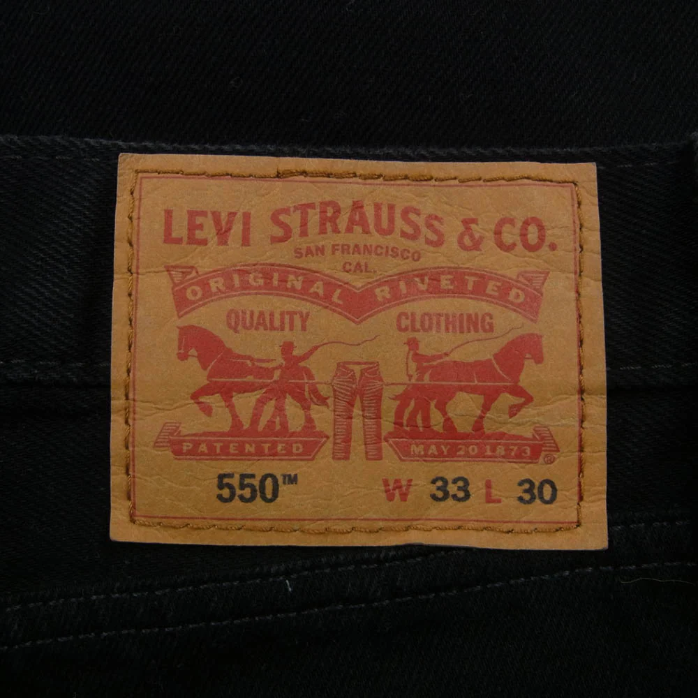 Levi's リーバイス 00550-0260 550 リラックス ジーンズ ブラックデニム パンツ ブラック系 W33L30【中古】 - Image 3