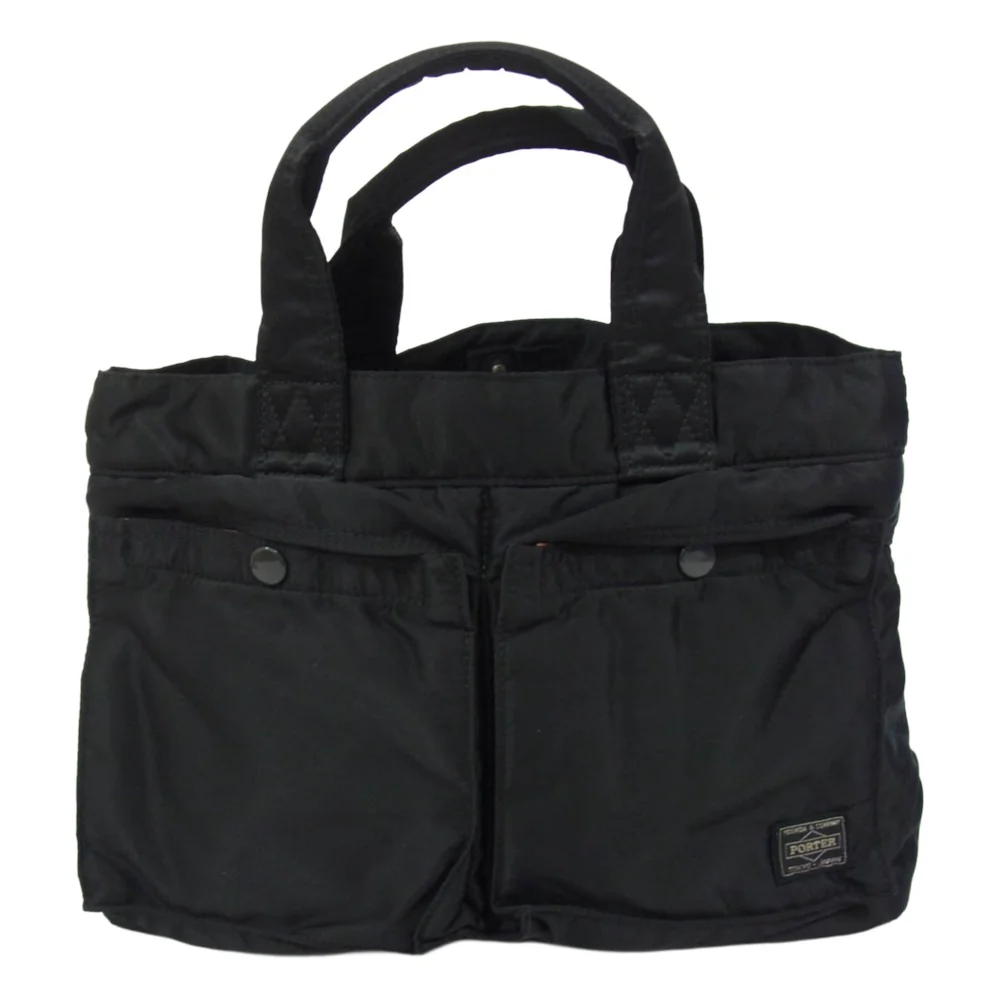 PORTER ポーター TANKER タンカー ハンド ミニ トートバッグ ブラック系【中古】
