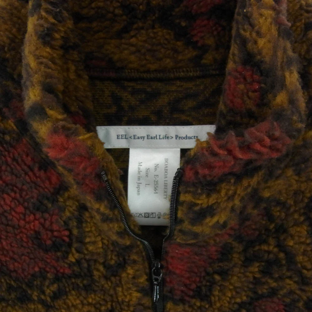 EEL イール E-25564 BOABOA LIBERTY ボアボアリバティー ボア フリース ハーフジップ プルオーバー ジャケット ブラウン系 L【中古】 - Image 3