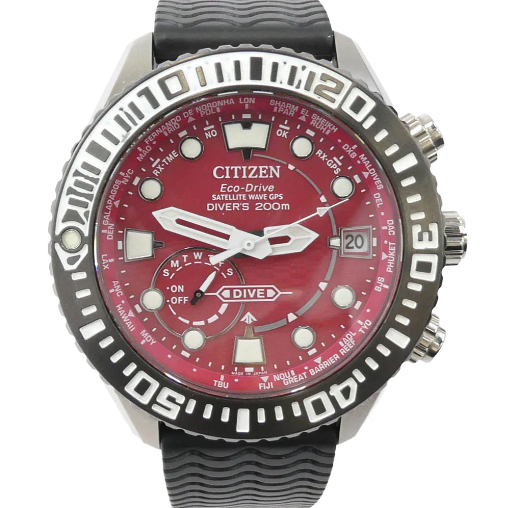 CITIZEN シチズン CC5005-68Z ダイバーズウォッチ プロマスター 時計 シルバー系 レッド系【中古】