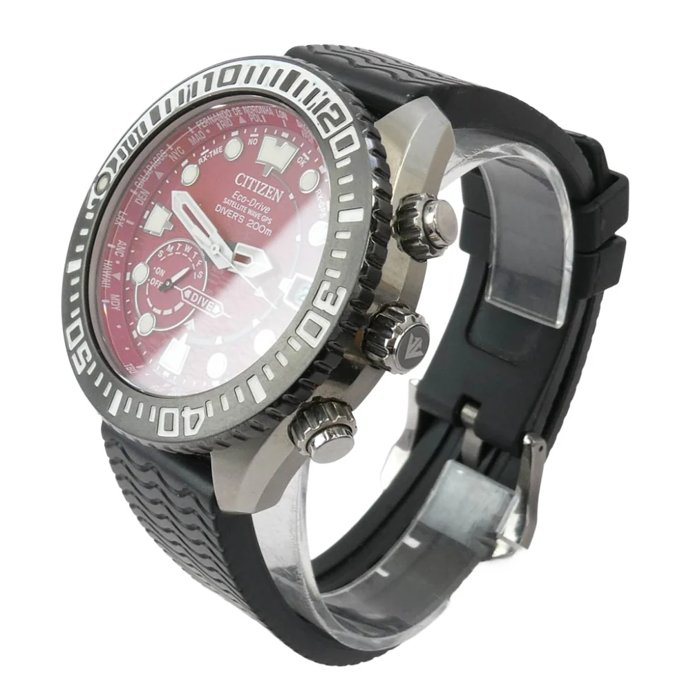 CITIZEN シチズン CC5005-68Z ダイバーズウォッチ プロマスター 時計 シルバー系 レッド系【中古】 - Image 4