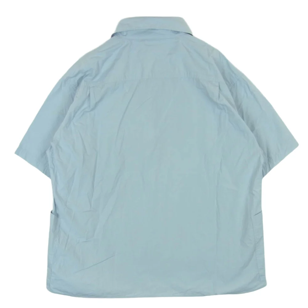 ロロ LS-419 プルオーバー 半袖 シャツ コットン 日本製 ライトブルー系 L【中古】 - Image 2