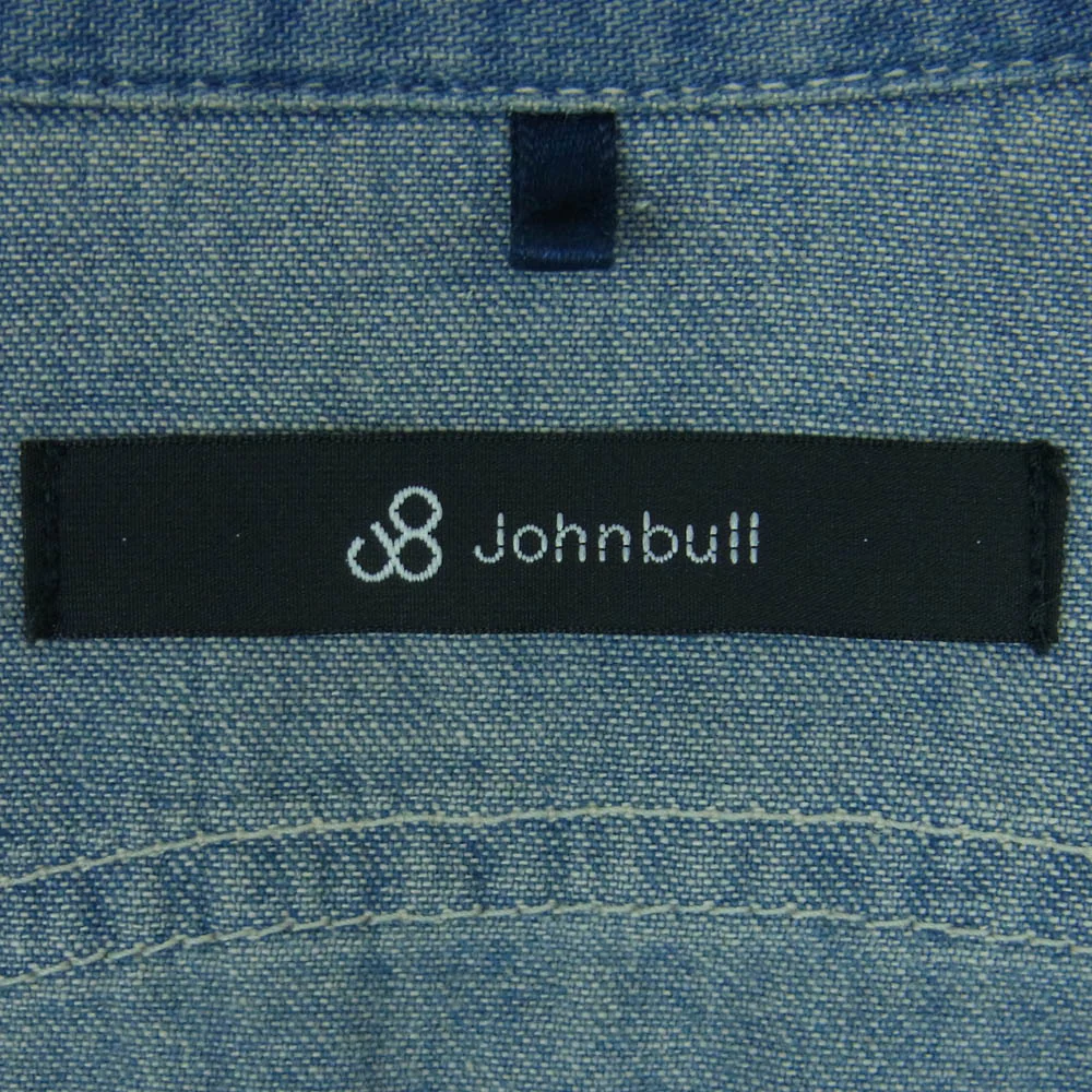 Johnbull ジョンブル 51-0743 長袖 デニム ワーク シャツ コットン 日本製 インディゴブルー系 M【中古】 - Image 5