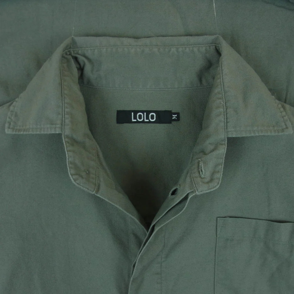 ロロ LS-89 長袖 比翼 シャツ コットン 日本製 グレー系 M【中古】 - Image 3