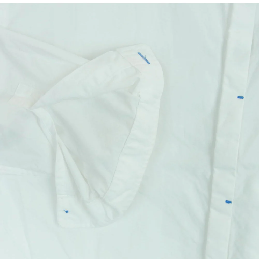 ロロ LS-387 コットン 比翼 長袖 シャツ 日本製 ホワイト系 M【中古】 - Image 4