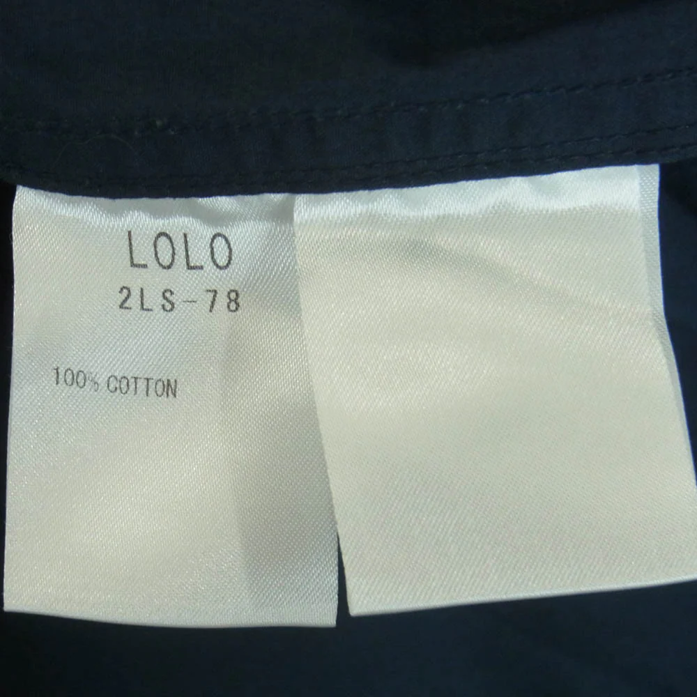 ロロ 2LS-78 LIKE プルオーバー ビッグ シャツ 長袖 コットン 日本製 ダークネイビー系 M【中古】 - Image 6