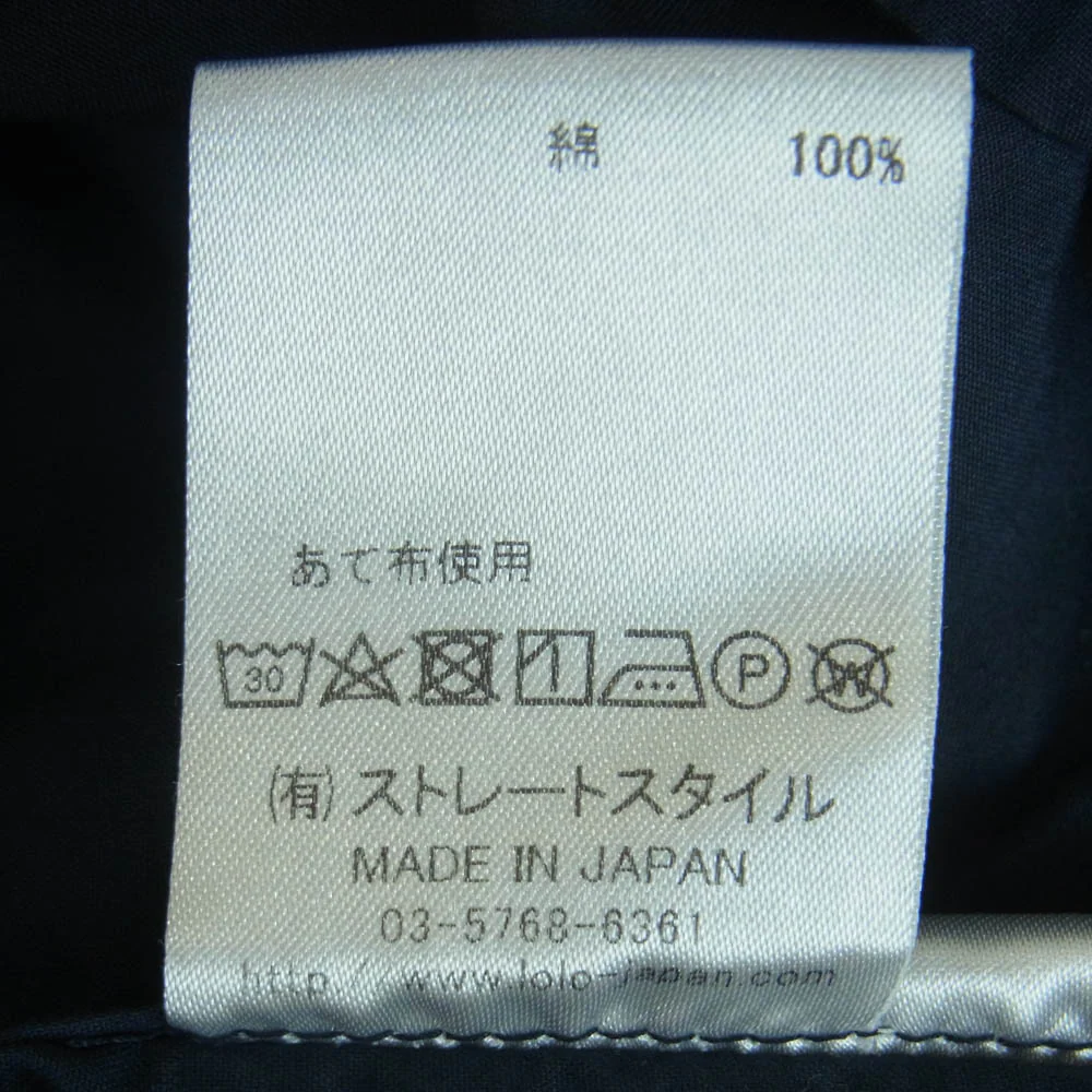 ロロ 2LS-78 LIKE プルオーバー ビッグ シャツ 長袖 コットン 日本製 ダークネイビー系 M【中古】 - Image 7