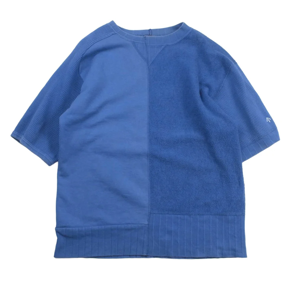 Nigel Cabourn ナイジェルケーボン 8040-00-21010 ARMY CREW JERSEY HALF SLEEVE アーミークルー ジャージー ハーフスリーブ カットソー ブルー系 48【中古】