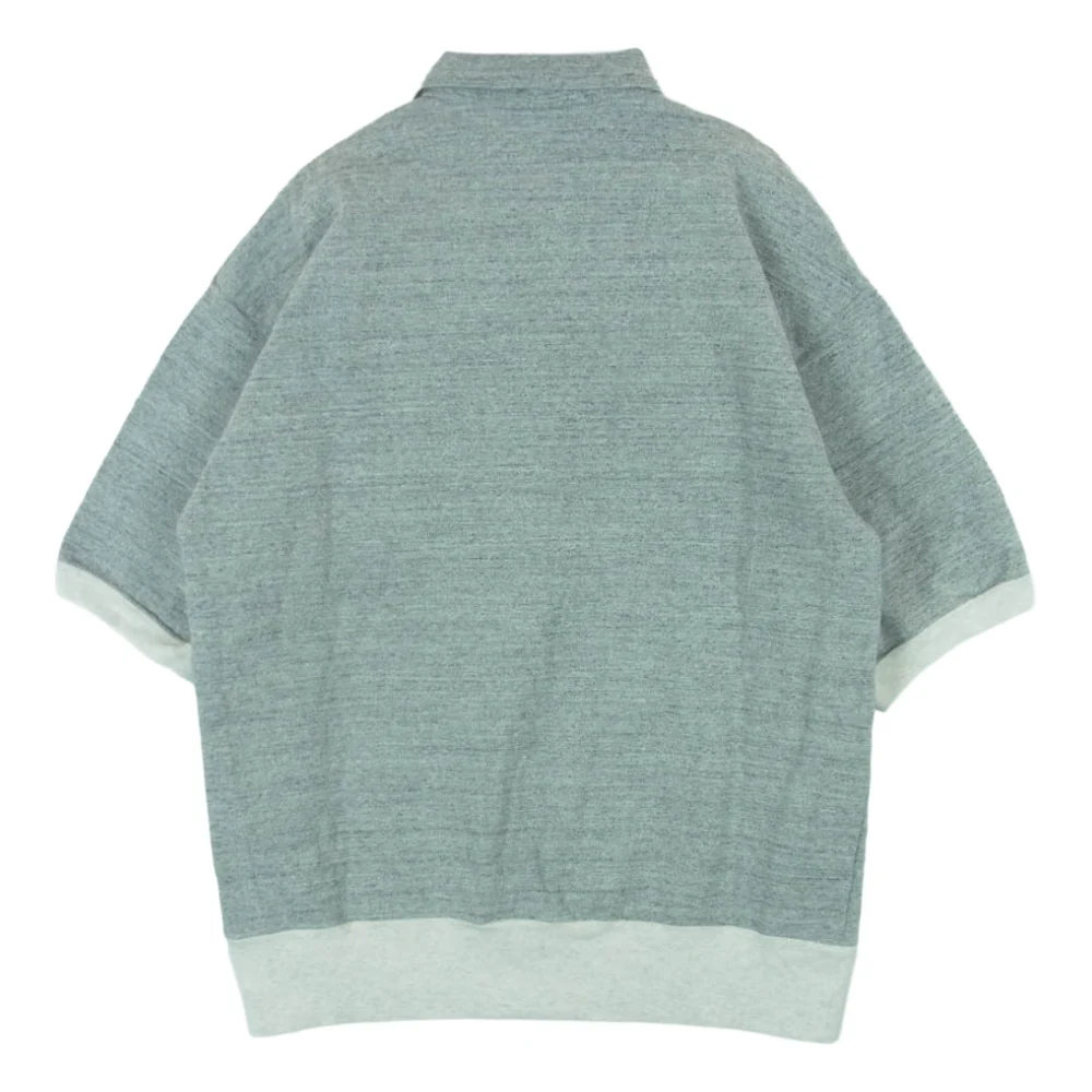 Nigel Cabourn ナイジェルケーボン 80500021006 ZIP-UP TRANNING SHIRT BUMPY バンピージャージー ハーフ ジップ スウェット 半袖 グレー系 48【中古】 - Image 2