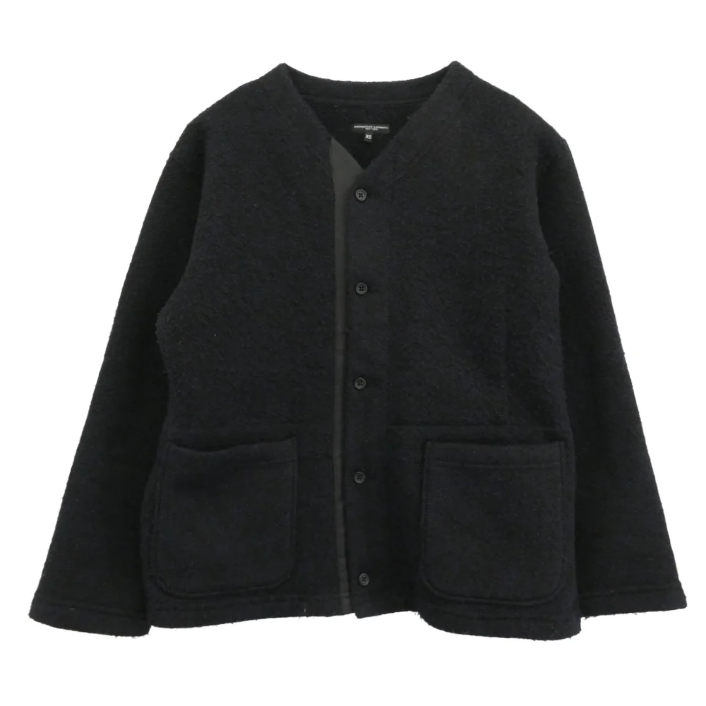 Engineered Garments エンジニアードガーメンツ USA製 Knit Cardigan Sweater Knit ニット カーディガン セーター ニット ブラック系 XS【中古】