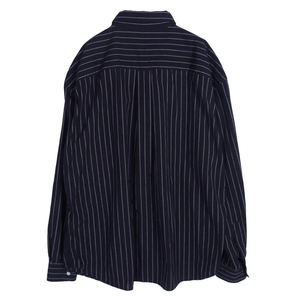 COOTIE クーティー ストライプ BD ボタンダウン 長袖 シャツ ブラック系 XL【中古】 - Image 2