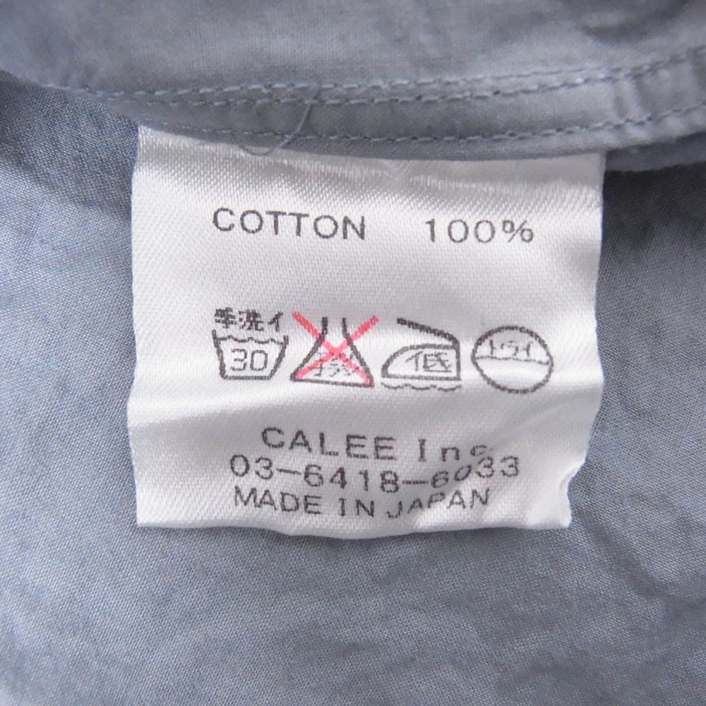 CALEE キャリー キャリー 長袖シャツ ライトブルー系 L【中古】 - Image 5