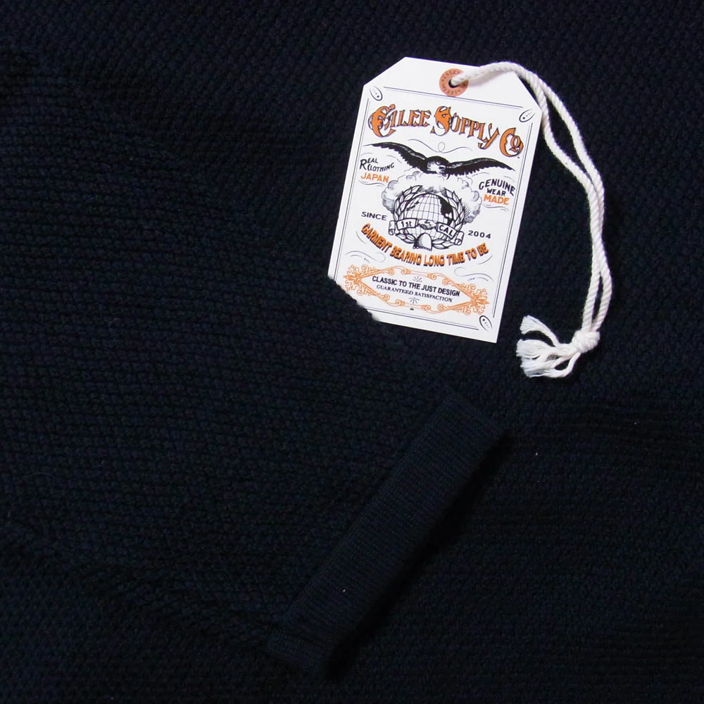 CALEE キャリー CL-20AW029 コットンワッフル ニット クルー ブラック系 XL【中古】 - Image 4