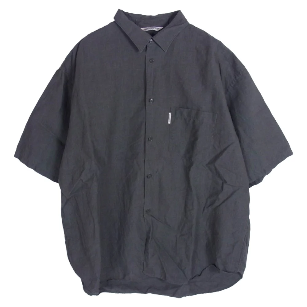 COOTIE クーティー Linen S/S Shirt リネン 半袖 シャツ モスグリーン系 L【中古】