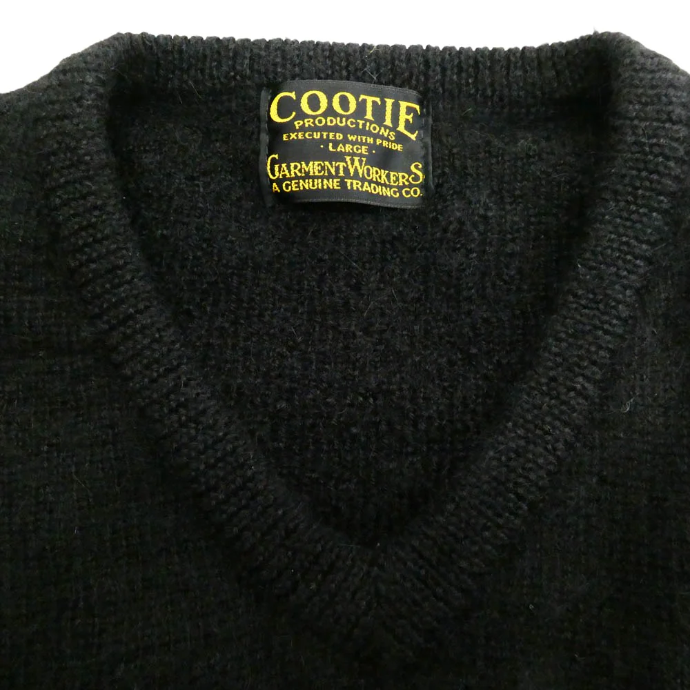 COOTIE クーティー アルパカ Vネックニット セーター ブラック系 L【中古】 - Image 3