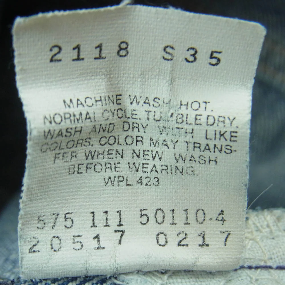 Levi's リーバイス USA製 90s 517 オレンジタブ レギュラー トップボタン裏刻印575 デニム パンツ インディゴブルー系 W34 L32【中古】 - Image 5
