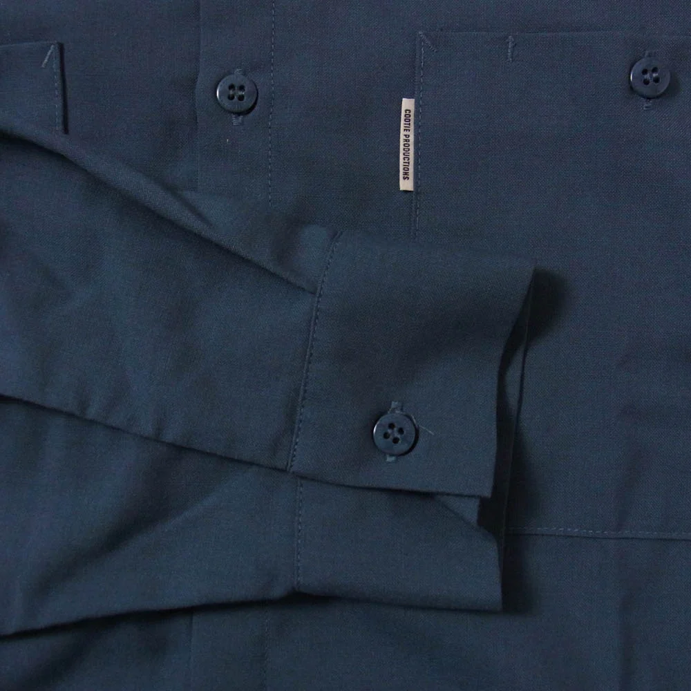 COOTIE クーティー T/W Work Shirt ポリエステル ウール ワーク シャツ ブルー系 XL【中古】 - Image 4
