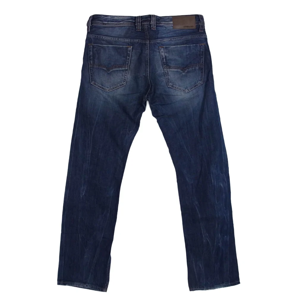 DIESEL ディーゼル VIKER ダメージ加工 ストレート デニム パンツ インディゴブルー系 W29L30【中古】 - Image 2