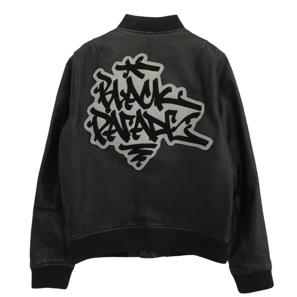 ブラックパレード Leather Varsity Jacket レザー ヴァーシティー ジャケット ブラック系 S【中古】 - Image 2