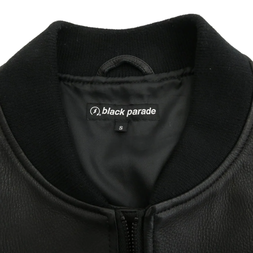 ブラックパレード Leather Varsity Jacket レザー ヴァーシティー ジャケット ブラック系 S【中古】 - Image 3