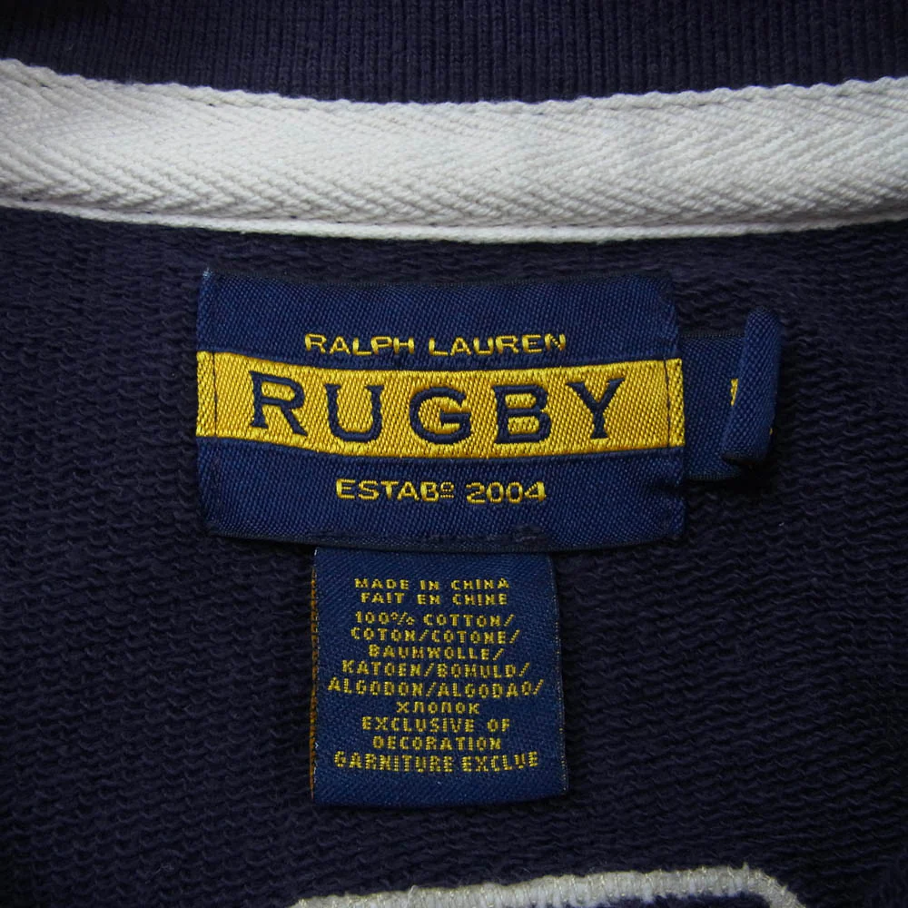 RALPH LAUREN ラルフローレン RUGBY 星条旗ワッペン付 スウェット トラックジャケット パープル系 M【中古】 - Image 5
