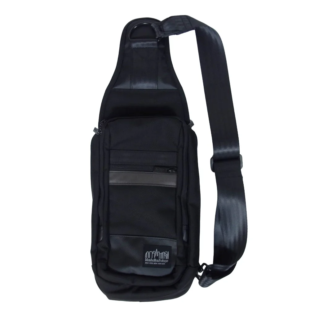 Manhattan Portage マンハッタンポーテージ BLACK LABEL ブラック レーベル ワンショルダー ボディ バッグ ブラック系【美品】【中古】