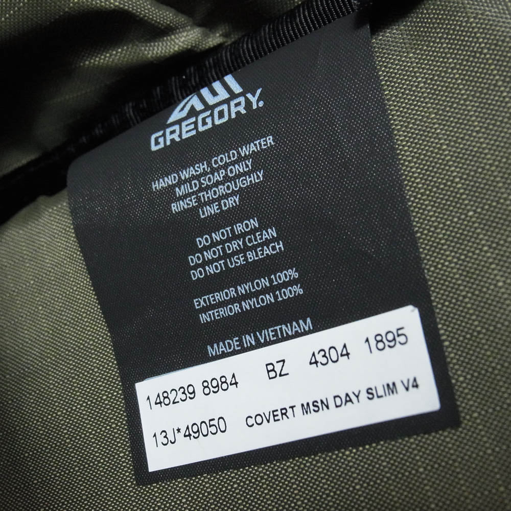 GREGORY グレゴリー COVERT CLASSIC カバートミッションデイスリム V4 リュック バックパック ブラック系【中古】 - Image 7