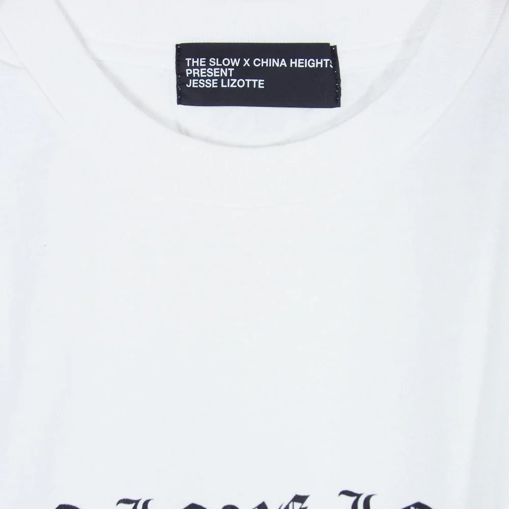 ザ・スロウ NO LOVE LOSE ロゴ プリント クルーネック 半袖 Tシャツ ホワイト系 M【中古】 - Image 3