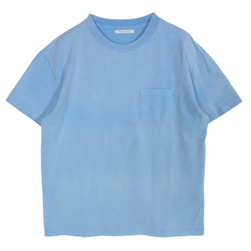ジョンエリオット クルーネック ポケット 半袖 Tシャツ ライトブルー系【中古】