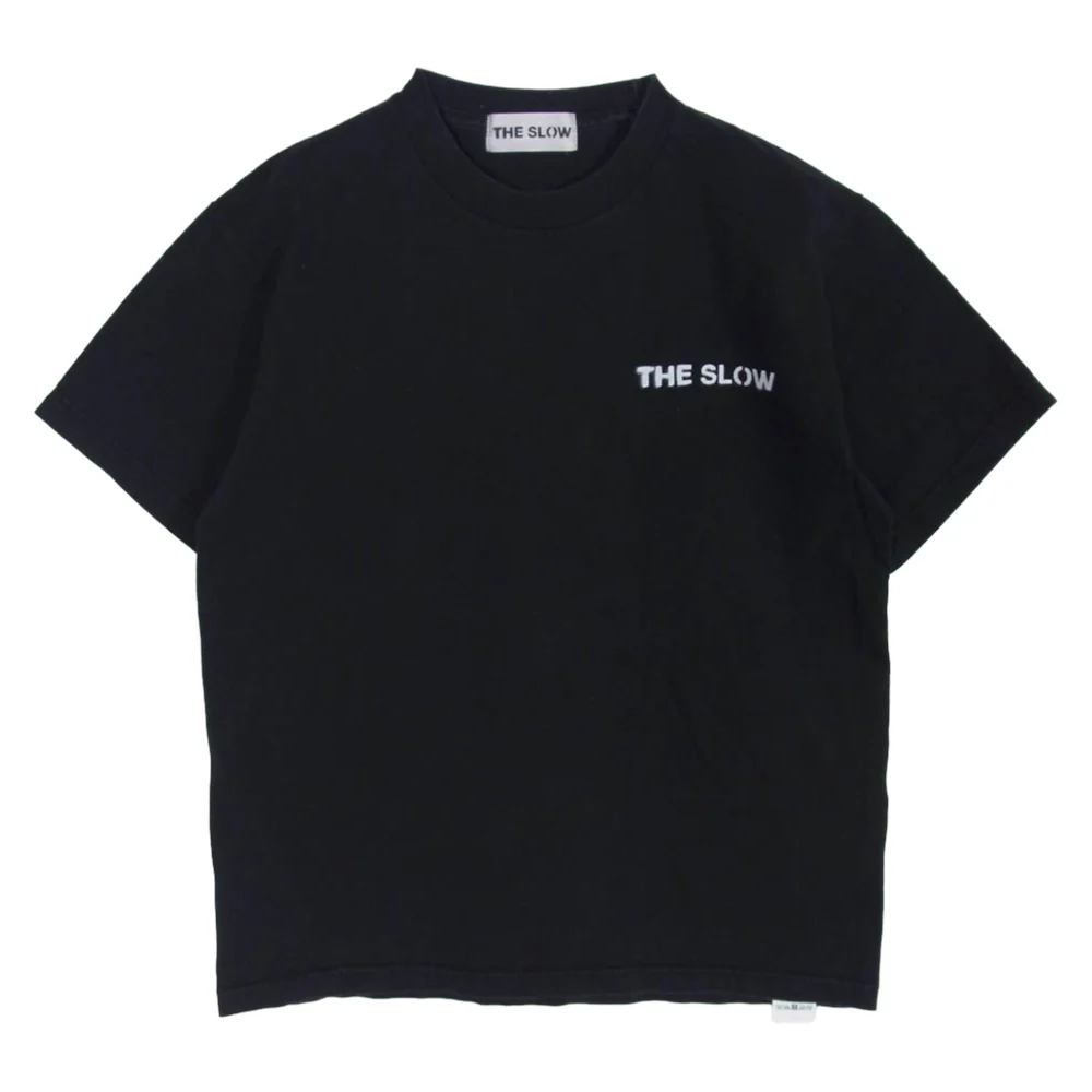 ザ・スロウ ロゴ プリント クルーネック 半袖 Tシャツ ブラック系 M【中古】