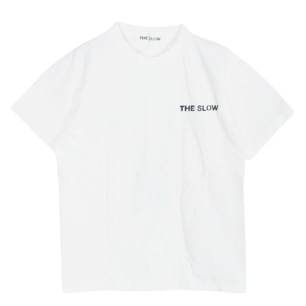 ザ・スロウ ロゴ プリント クルーネック 半袖 Tシャツ ホワイト系 M【中古】