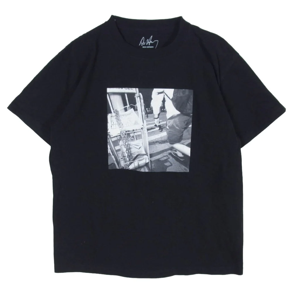 Ron Herman ロンハーマン グラフィック クルーネック 半袖 Tシャツ ブラック系 M【中古】
