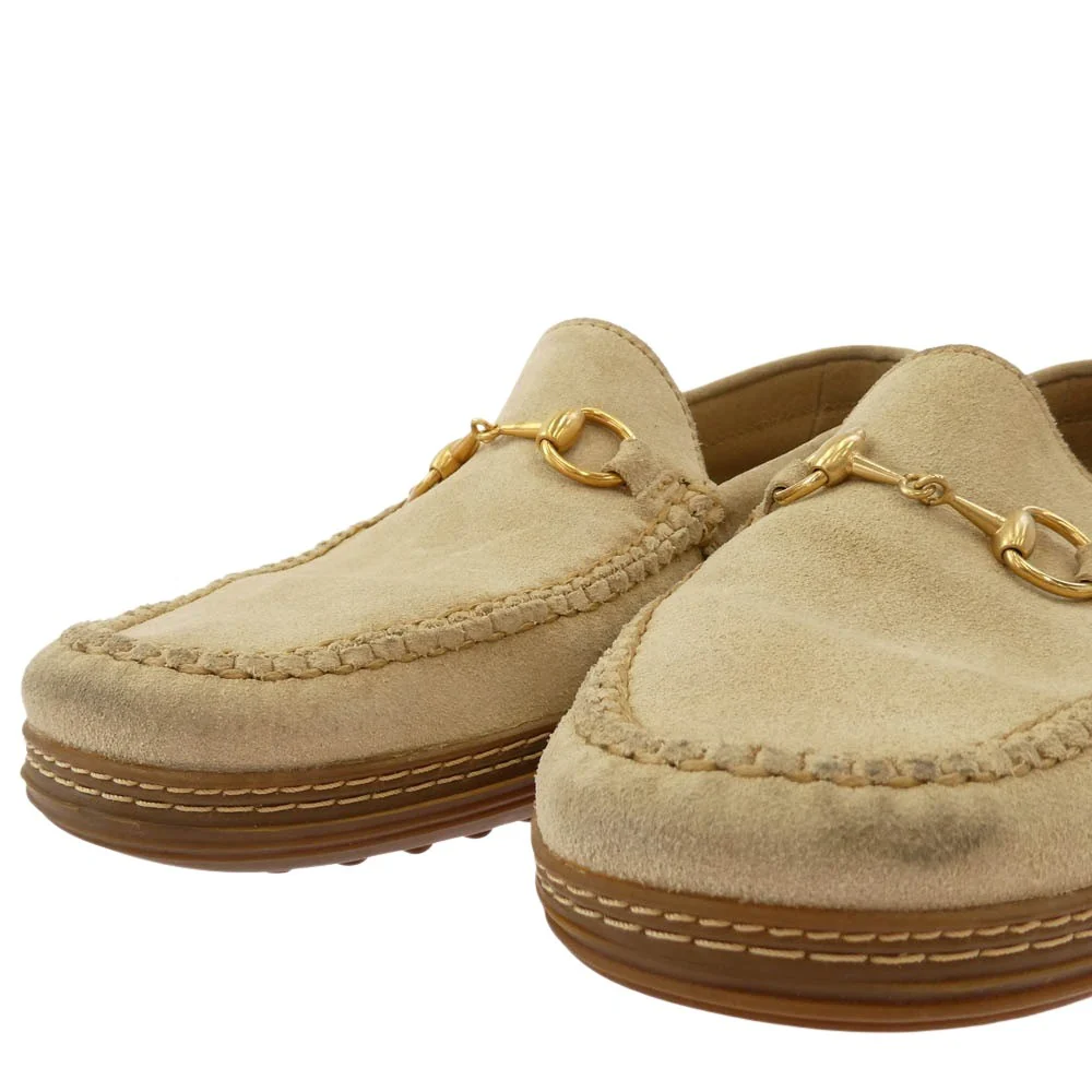 GUCCI グッチ ホースビット スエード ローファー ベージュ系 7M【中古】 - Image 4