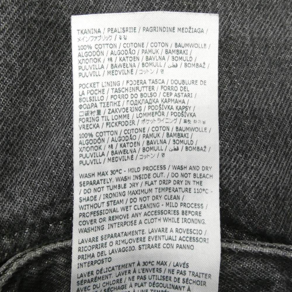MAISON MARGIELA メゾンマルジェラ 24SS SH0LA0002 MM6 エムエムシックス Raw Jeans ワイド デニムパンツ ジーンズ グレー系 32 185/84A【中古】 - Image 6