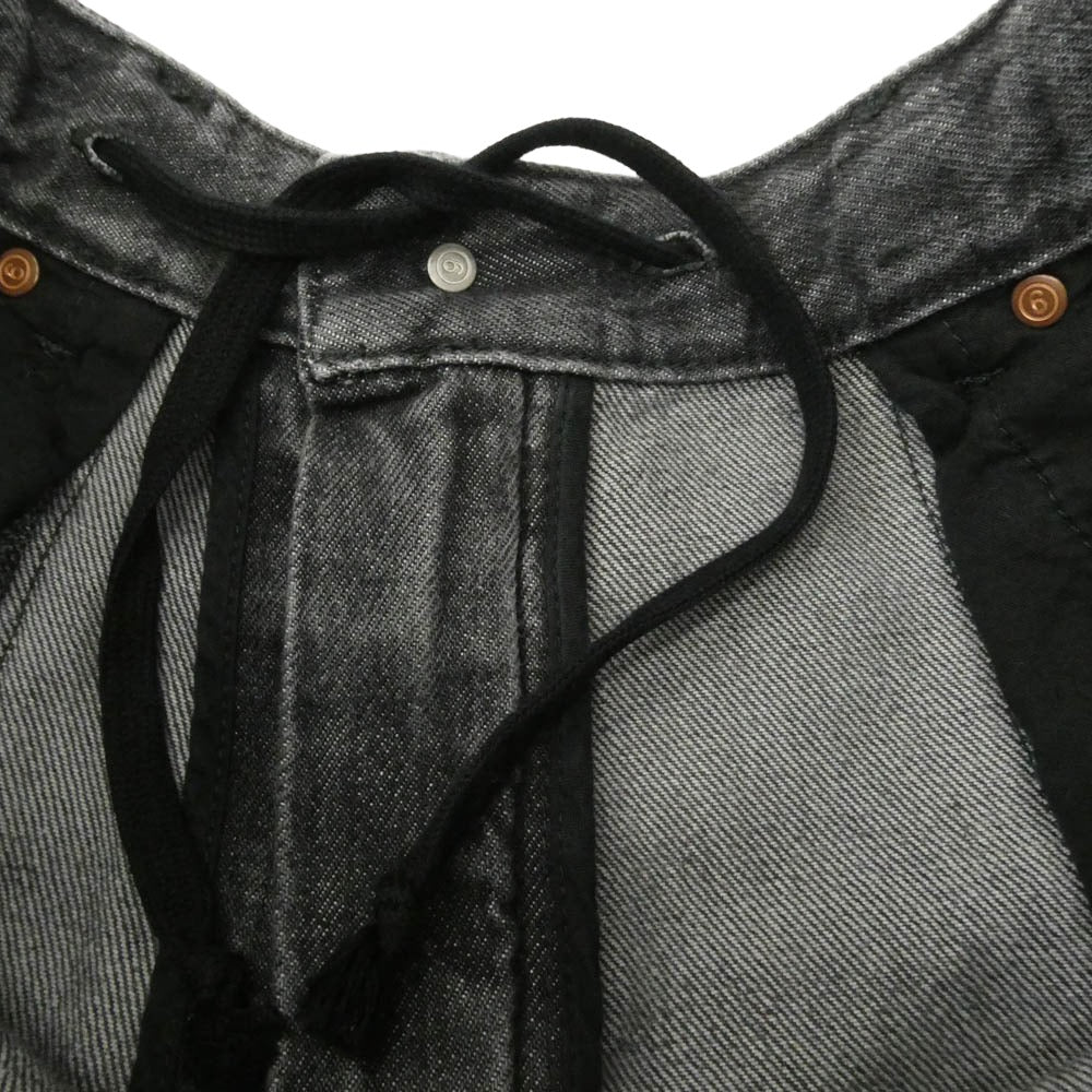 MAISON MARGIELA メゾンマルジェラ 24SS SH0LA0002 MM6 エムエムシックス Raw Jeans ワイド デニムパンツ ジーンズ グレー系 32 185/84A【中古】 - Image 8