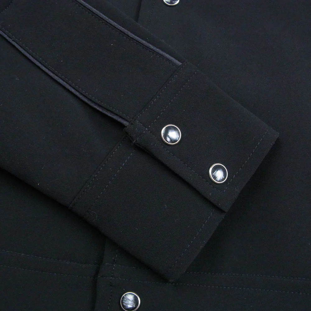 Needles ニードルス RW1595 別注 Piping Cowboy Jacket PE PU Double Cloth パイピング カウボーイ ダブルクロス トラックジャケット ブラック系 M【美品】【中古】 - Image 4