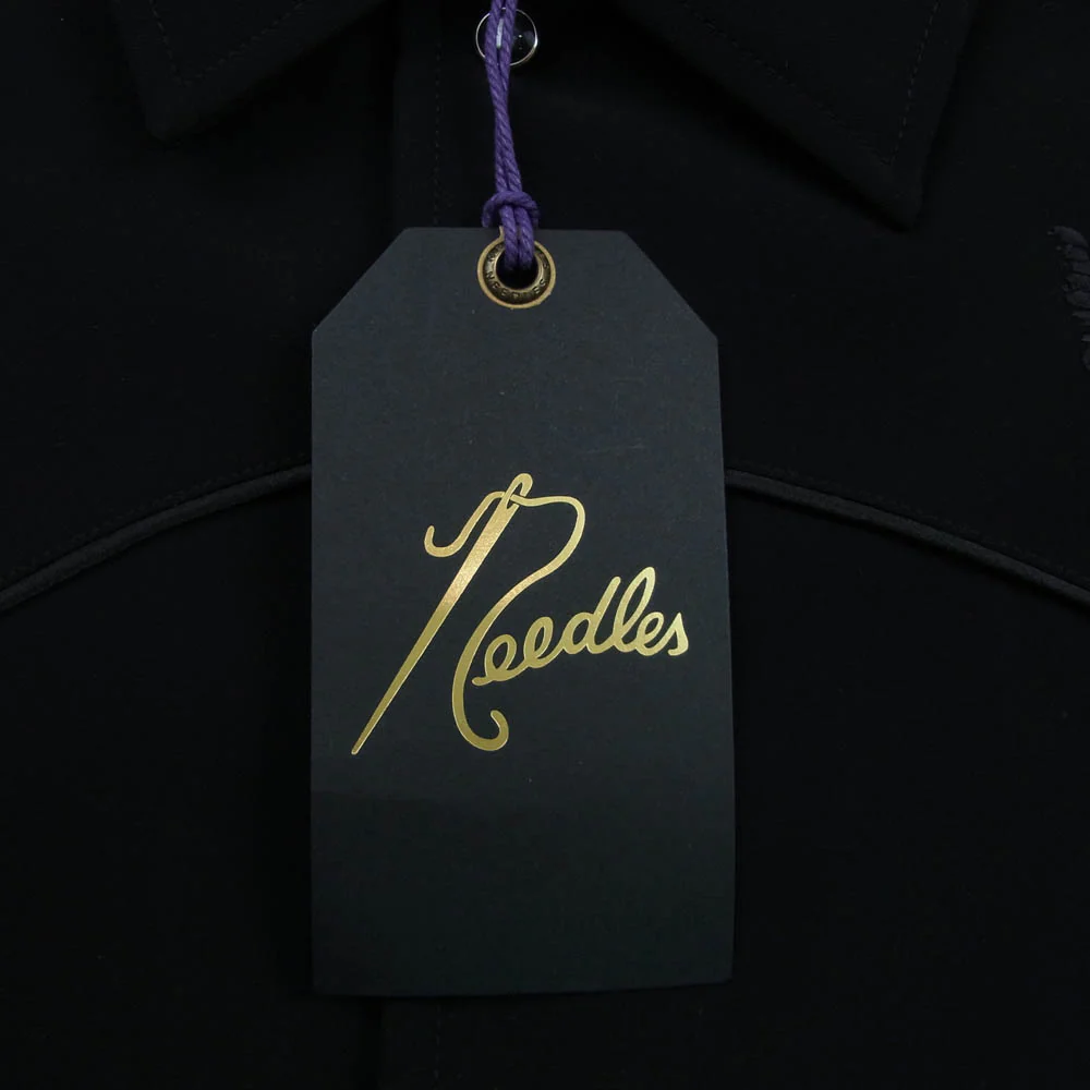 Needles ニードルス RW1595 別注 Piping Cowboy Jacket PE PU Double Cloth パイピング カウボーイ ダブルクロス トラックジャケット ブラック系 M【美品】【中古】 - Image 6