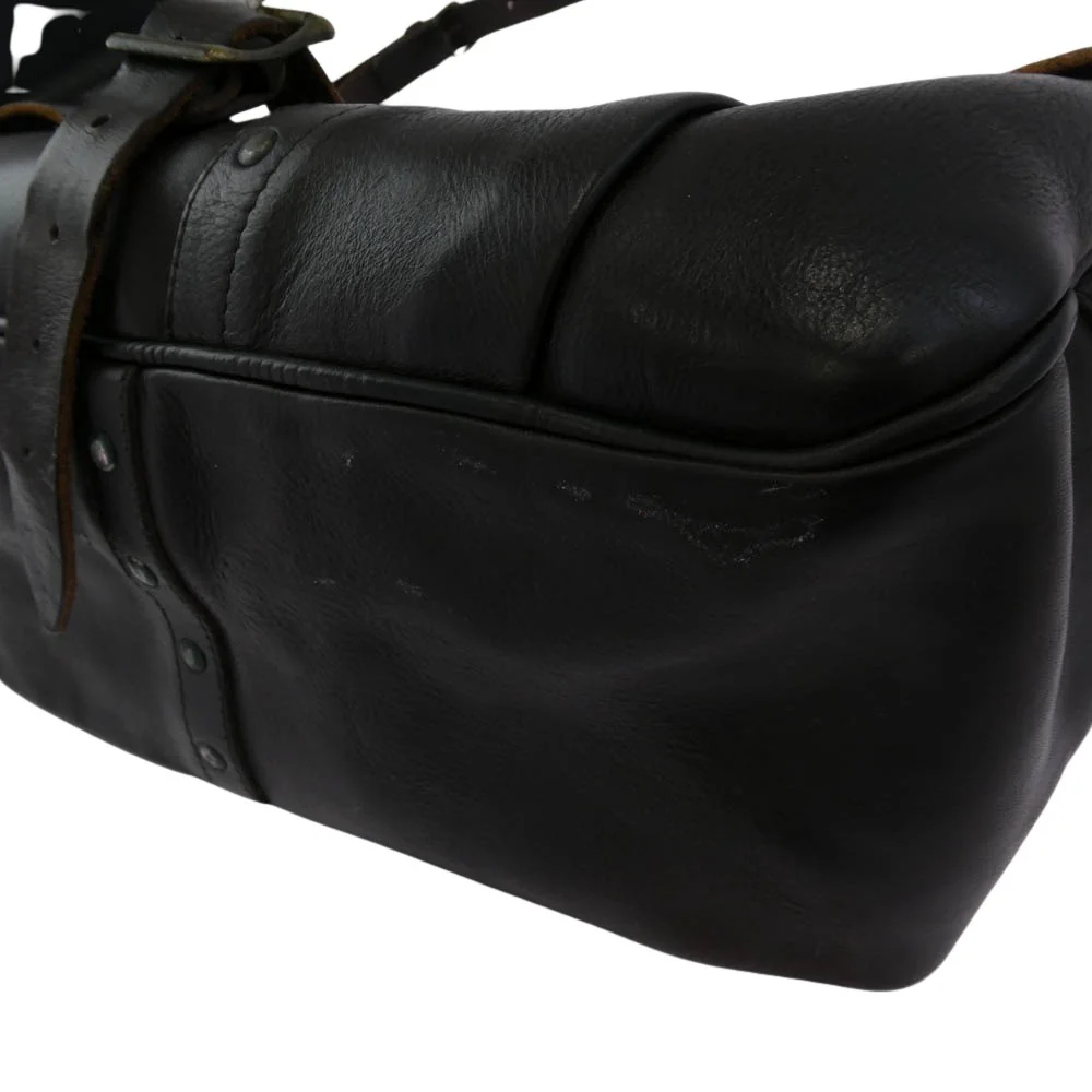 RRL ダブルアールエル Tumbled Leather Messenger Bag イタリア製 ヴィンテージ加工 オールレザー メッセンジャー バッグ ダークブラウン系【中古】 - Image 6