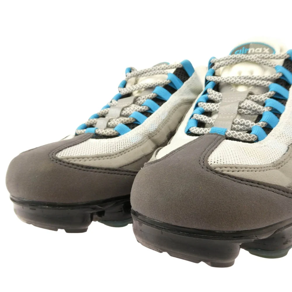 NIKE ナイキ AJ7292-002 AIR VAPORMAX 95 NEO TURQUOISE エアヴェイパーマックス95 ネオ ターコイズ スニーカー グレー系 ブルー系 28cm【中古】 - Image 4