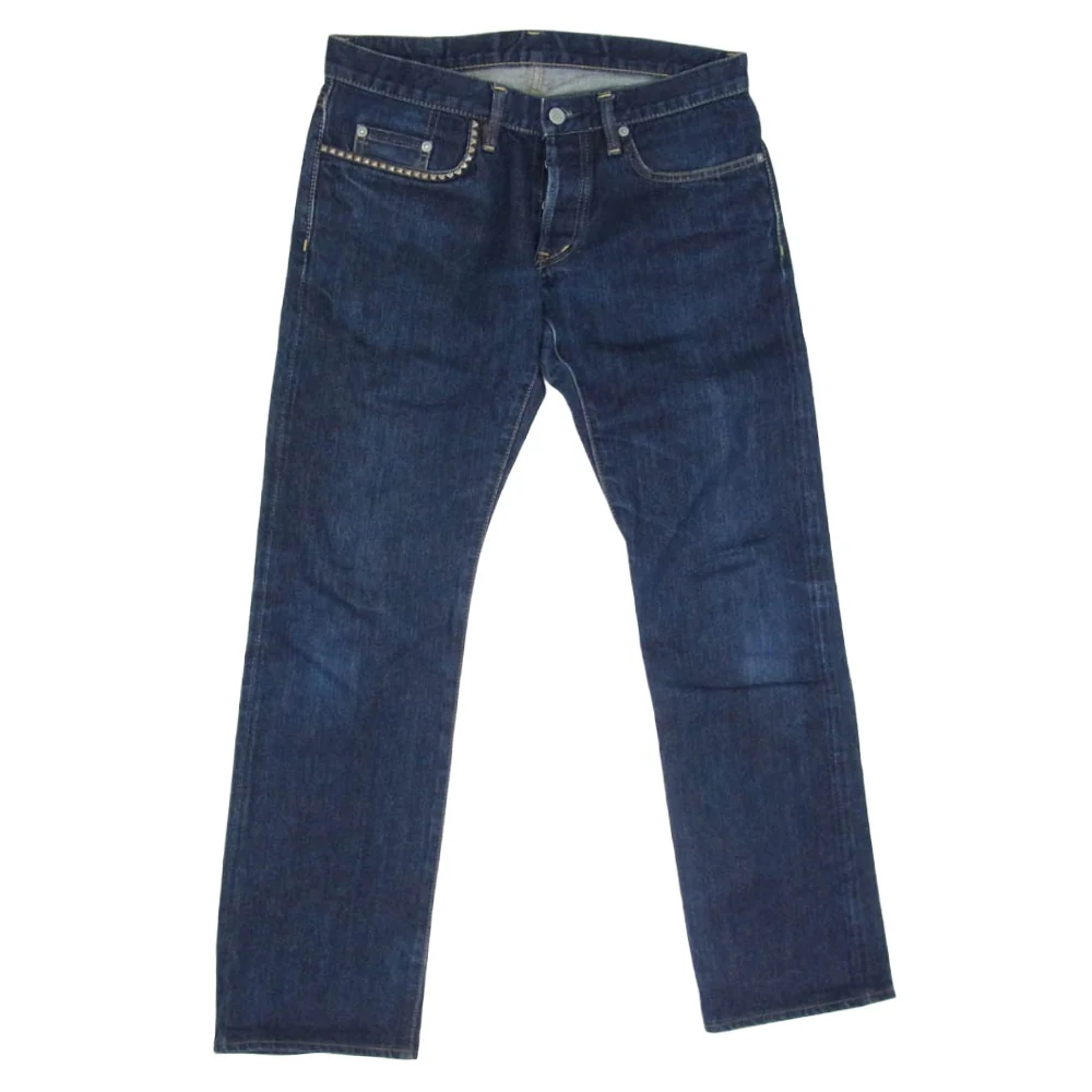 HYSTERIC GLAMOUR ヒステリックグラマー 0201AP10 スタッズ セルビッチ デニムパンツ インディゴブルー系 32【中古】