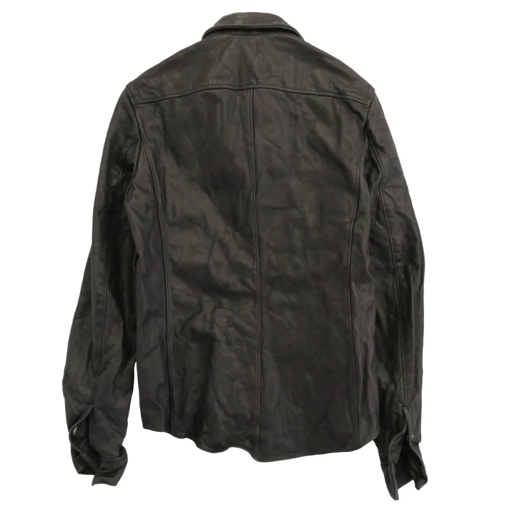 カルペ ディエム 06AW LUS61-WC-07 ウォッシャブル レザー 長袖 シャツ ダークブラウン系 2【中古】 - Image 2