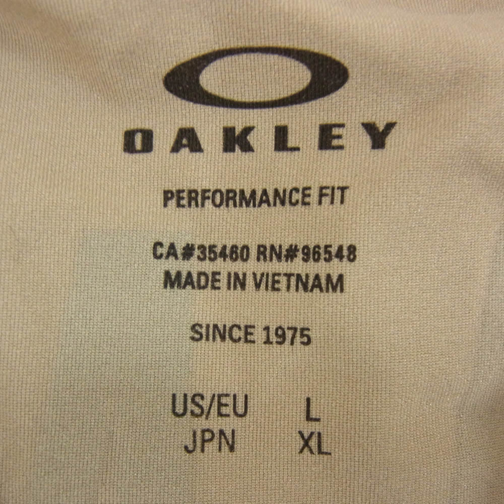 OAKLEY オークリー EN AMPHIBIAN SS T BACK FROG 1.0 ナイロン ポリウレタン ロゴ クルーネック Tシャツ カーキ系 XL【中古】 - Image 4