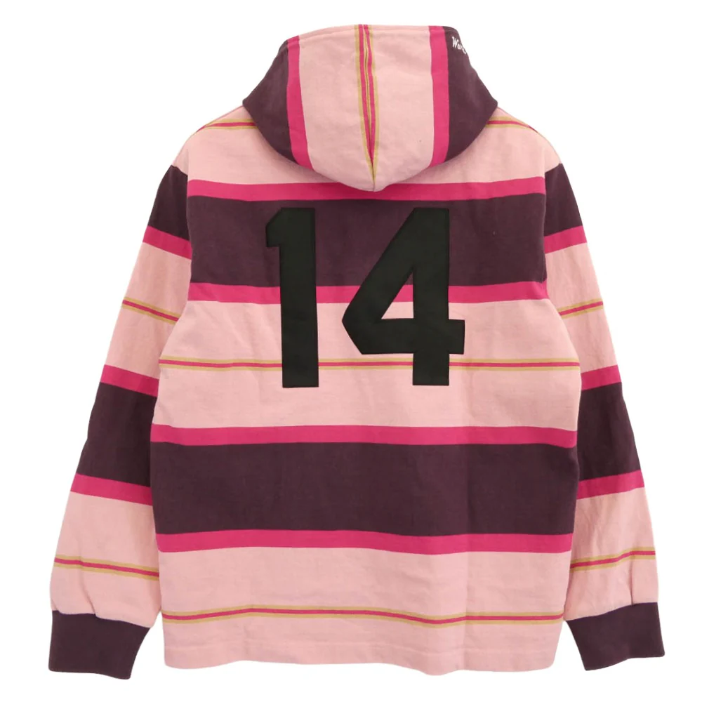 Supreme シュプリーム 24AW Hooded Rugby フード付き ラガー シャツ ピンク系 M【中古】 - Image 2
