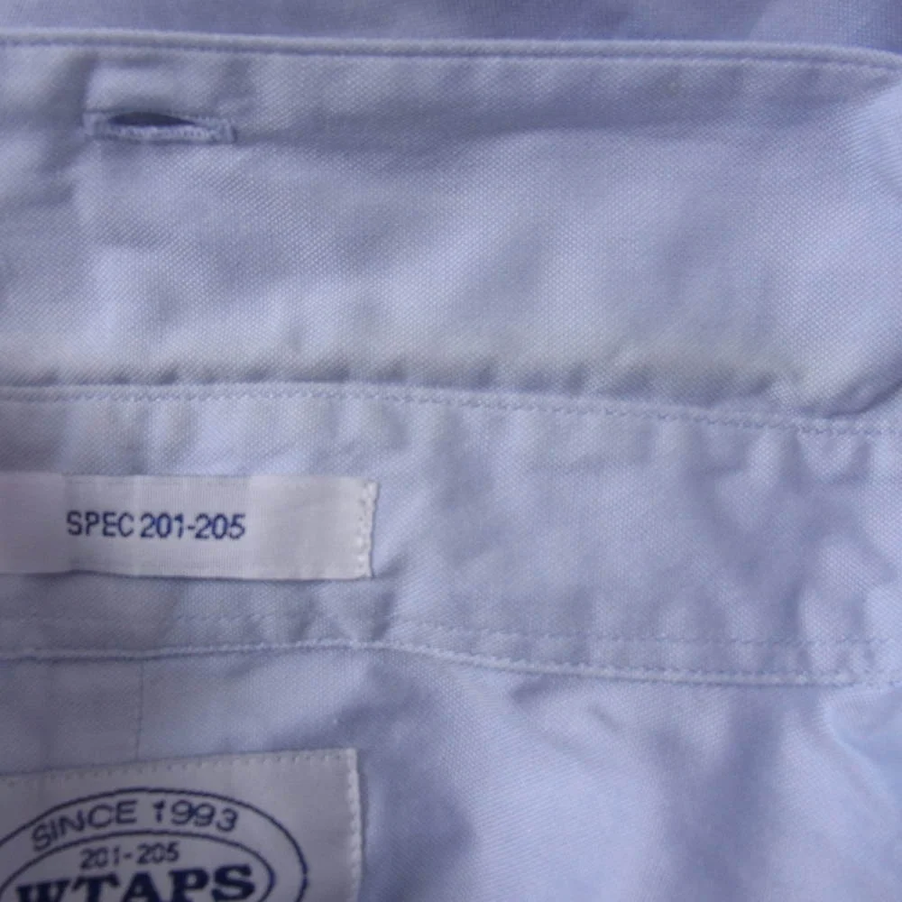 WTAPS ダブルタップス 141SPDT-SHM06 THOMAS MASON トーマスメイソン PLAIN S/S ボタンダウン プレーン 半袖 シャツ ライトブルー系 XL【中古】 - Image 5
