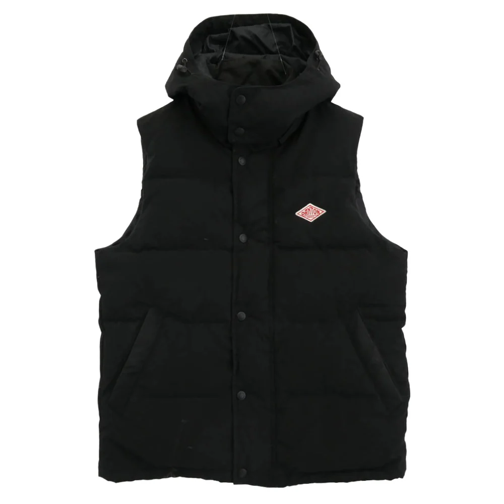 Danton ダントン JD-8759 URBAN RESEARCH アーバンリサーチ ロゴ ダウン ベスト ブラック系 38【中古】