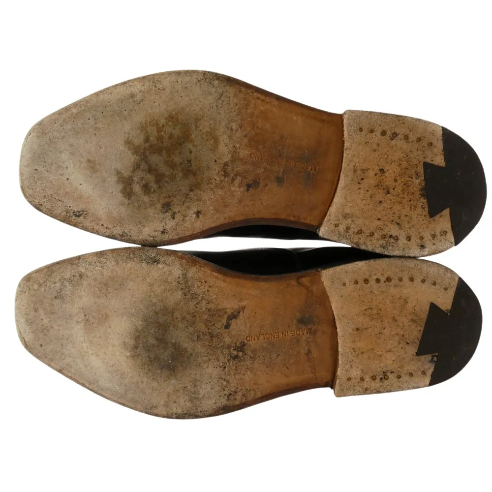 Tricker's トリッカーズ REGENT リージェント レザー 内羽根 ストレートチップ ビジネス ドレス シューズ ブラック系 6【中古】 - Image 6